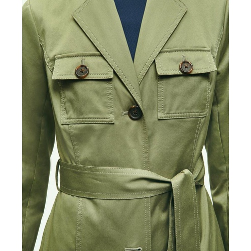 브룩스브라더스 Stretch Cotton Twill Belted Safari Jacket