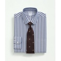 Stretch Supima Cotton Non-Iron Pinpoint Club Collar, Striped Dress Shirt