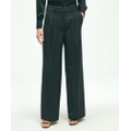 Wool Cashmere Wide Leg Trousers