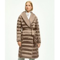 Down Water-Resistant Belted Puffer Coat