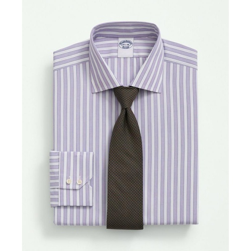 브룩스브라더스 Brooks Brothers X Thomas Mason Cotton Poplin English Collar, Striped Dress Shirt