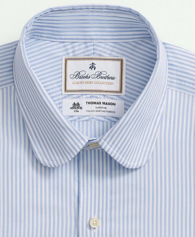 브룩스브라더스 Brooks Brothers X Thomas Mason Cotton Poplin Club Collar, Striped Dress Shirt