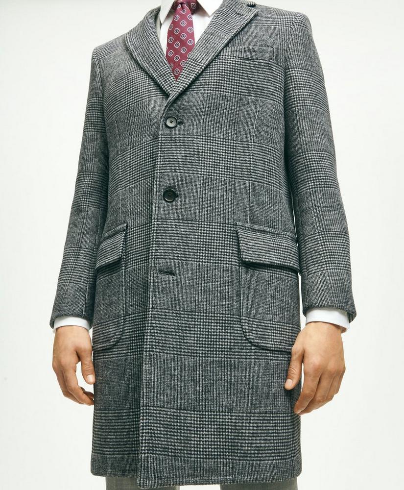 브룩스브라더스 Wool Blend Double-Faced Glen Plaid Overcoat