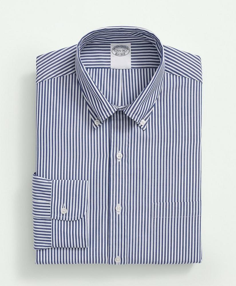 브룩스브라더스 American-Made Cotton Button-Down Collar, Striped Dress Shirt