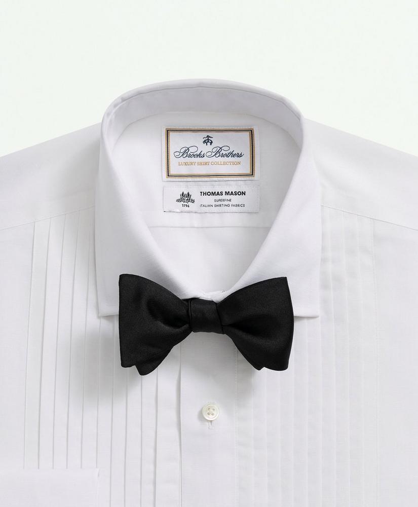 브룩스브라더스 Brooks Brothers X Thomas Mason Cotton-Linen English Collar, Pleat Front Tuxedo Shirt