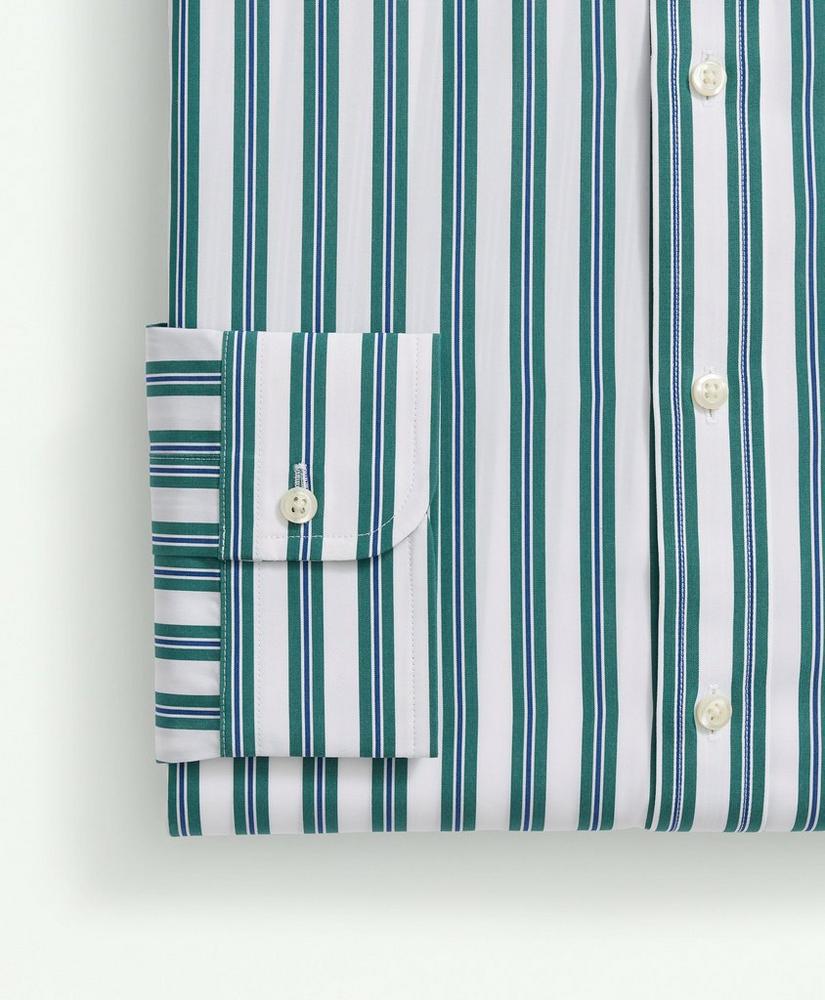 브룩스브라더스 Supima Cotton Poplin Ainsley Collar, Bold Multi Striped Dress Shirt