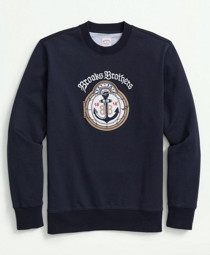브룩스브라더스 Vintage-Inspired Emblem Sweatshirt in French Terry Cotton