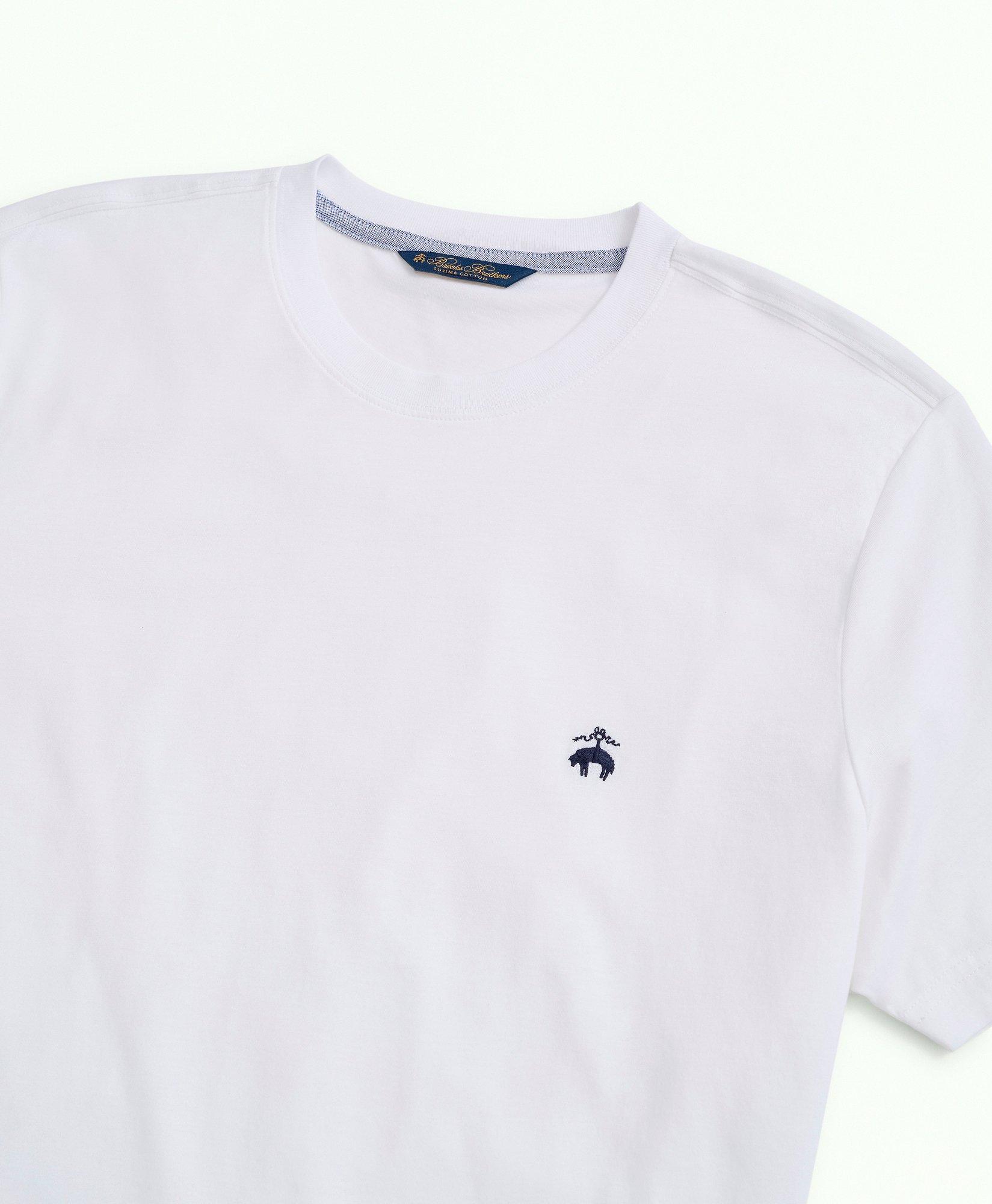 브룩스브라더스 Washed Supima Cotton Logo Crewneck T-Shirt