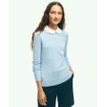 Cotton Sweater With Removable Ruffle Collar