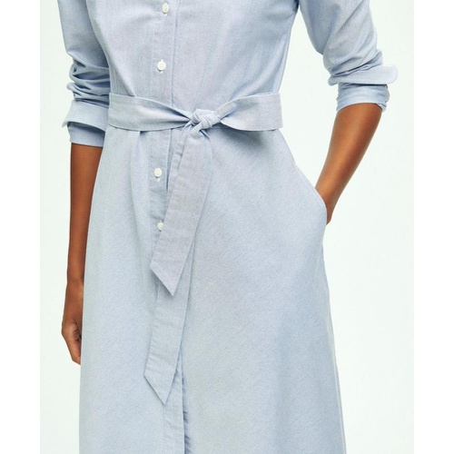 브룩스브라더스 Cotton Oxford Belted Shirt Dress
