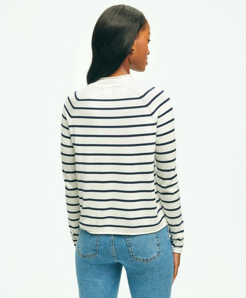 브룩스브라더스 Mariner Striped Silk-Cotton Sweater