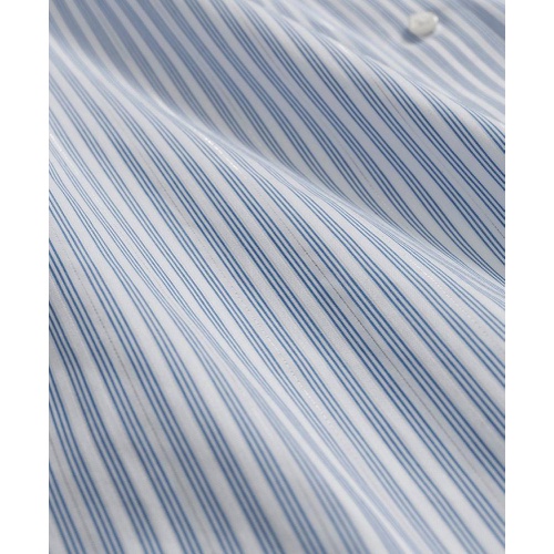 브룩스브라더스 Fitted Non-Iron Cotton Lurex Striped Dress Shirt