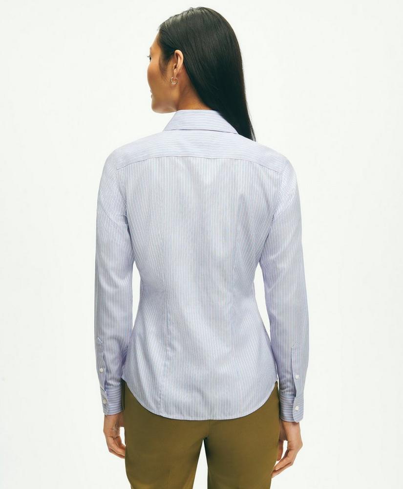 브룩스브라더스 Fitted Non-Iron Stretch Supima Cotton Dobby Dress Shirt