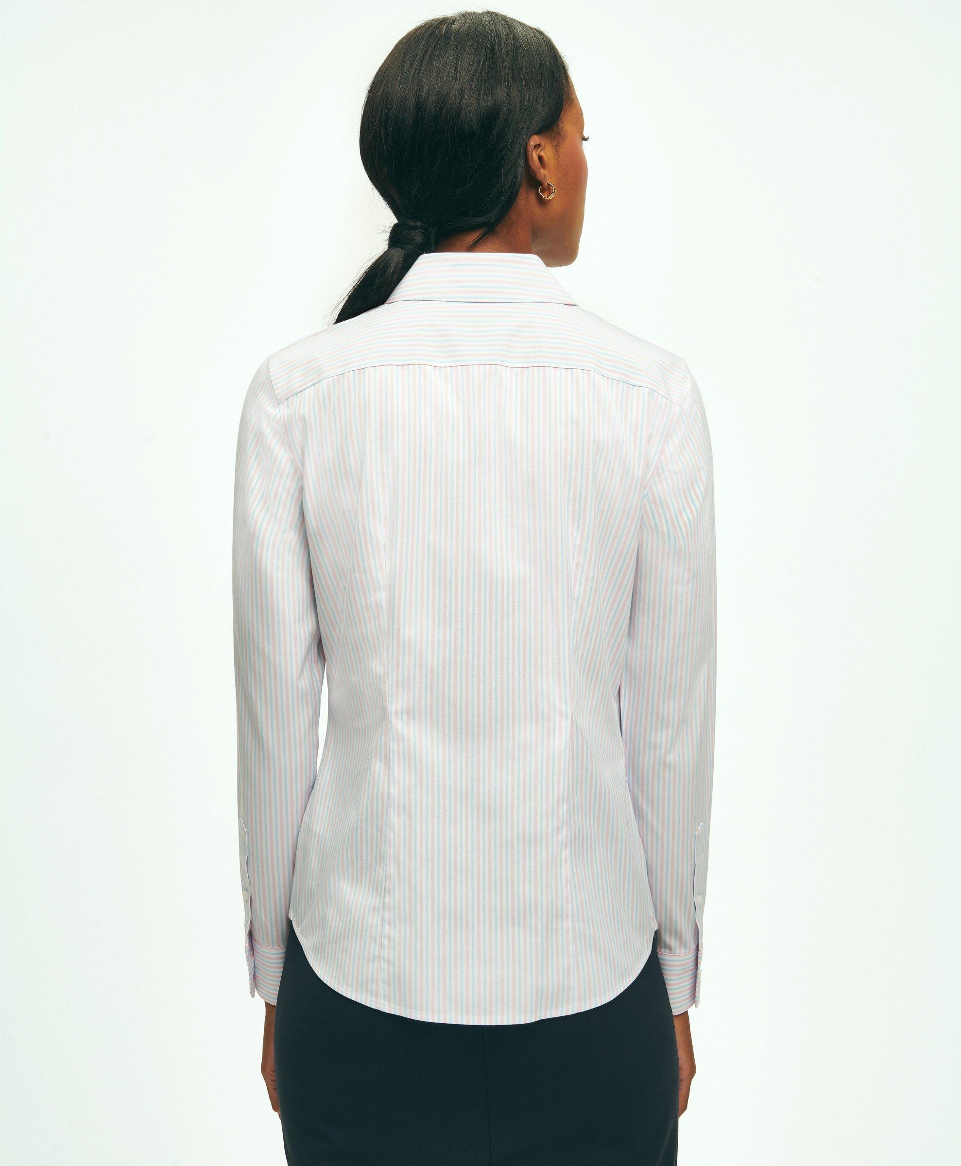 브룩스브라더스 Fitted Non-Iron Stretch Supima Cotton Dress Shirt