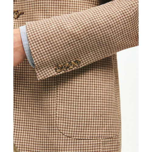 브룩스브라더스 Classic Fit 1818 Houndstooth Sport Coat In Linen-Wool Blend