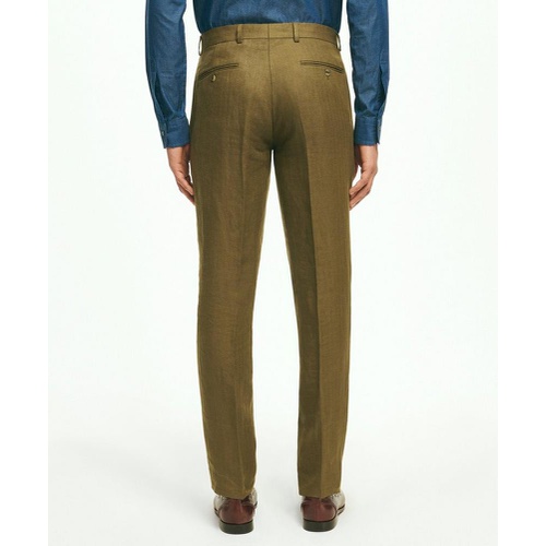 브룩스브라더스 Slim Fit Linen Herringbone Suit Pants