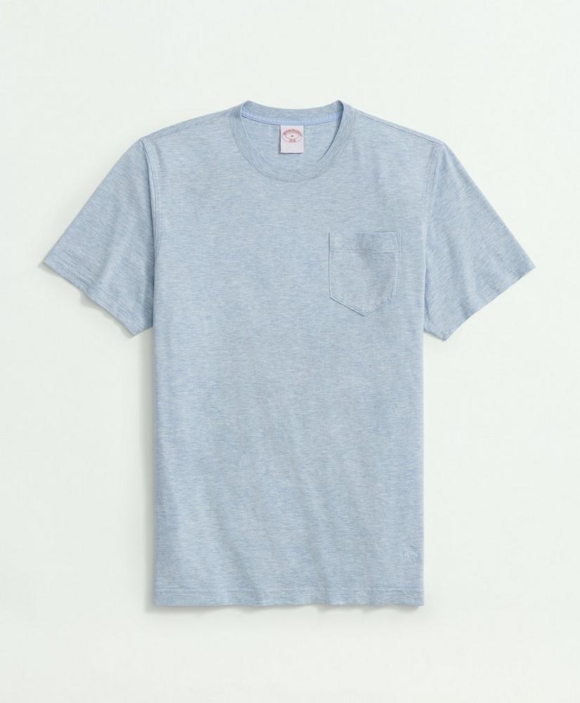 Washed Supima Cotton Pocket Crewneck T-Shirt