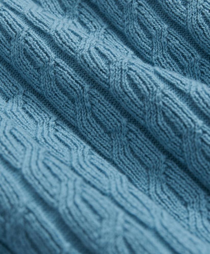 브룩스브라더스 Cotton Cable-Knit Short-Sleeve Polo Sweater