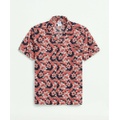 Cotton Short Sleeve Camp Collar Shirt In Voyager Print