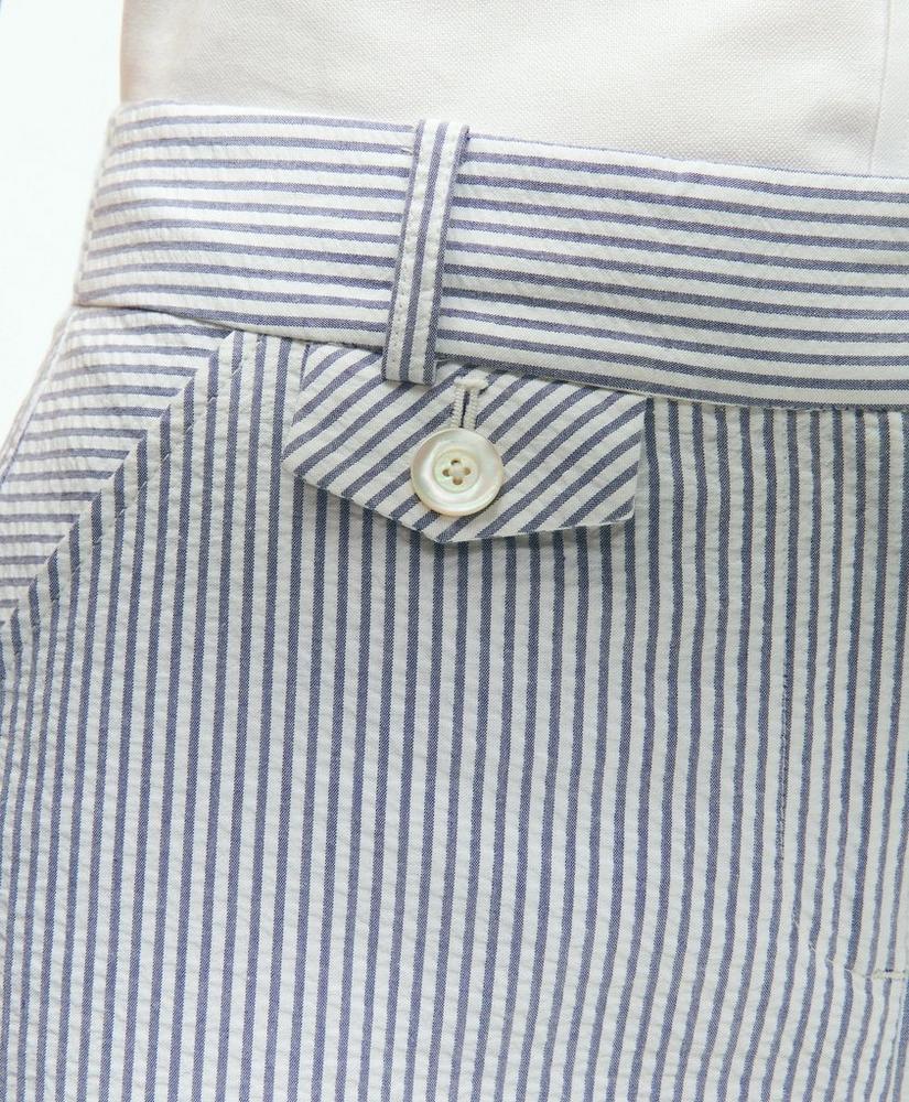 브룩스브라더스 Classic Striped Seersucker Pants in Cotton Blend