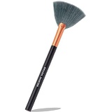 Brush Master Fan Makeup Brush For Highlighter,Blush, Flutty&Powder Cosmetic Tool w/ Long Handle& Anti-shedding Hairs