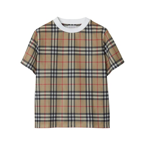 버버리 Burberry Kids Percy Check T-Shirt (Toddler/Little Kid/Big Kid)