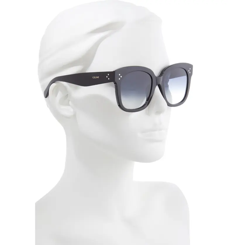 셀린느 CELINE 54mm Gradient Square Sunglasses_BLACK/ GREY