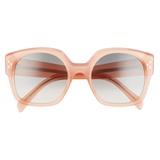 CELINE 55mm Gradient Round Sunglasses_MILKY ANTIQUE ROSE/ BROWN