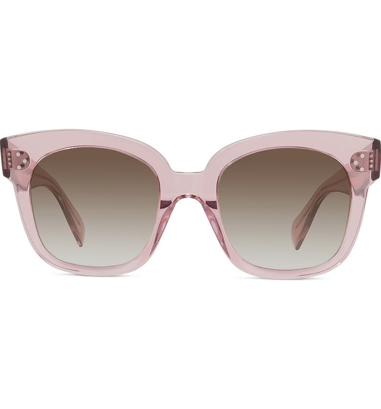 셀린느 CELINE 54mm Gradient Round Sunglasses_SHINY PINK/ BROWN