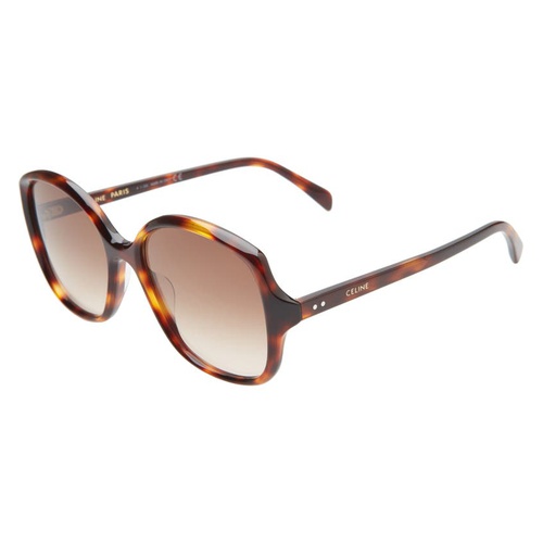 셀린느 CELINE 57mm Gradient Square Sunglasses_DARK HAVANA/ BROWN