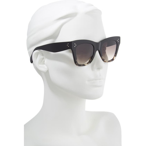 셀린느 CELINE 50mm Gradient Butterfly Sunglasses_BLACK/ GREY HAVANA/ BROWN
