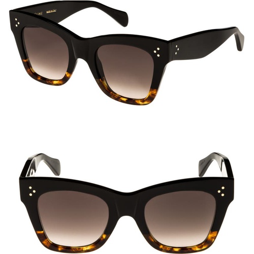 셀린느 CELINE 50mm Gradient Butterfly Sunglasses_BLACK/ HAVANA