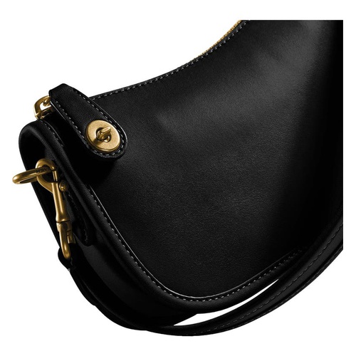 코치 COACH Swinger Glovetanned Leather Shoulder Bag_BRASS/ BLACK