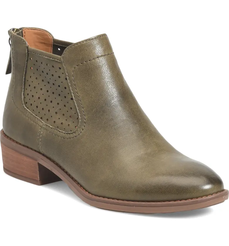 Comfortiva Cadwin Bootie_ARMY GREEN LEATHER