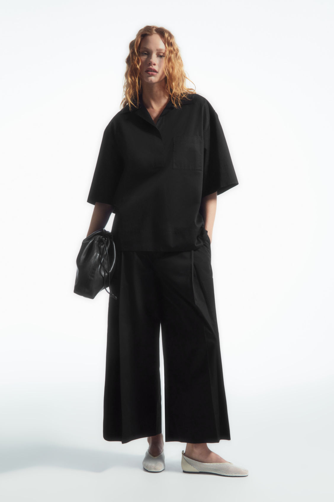 COS ELASTICATED PLEATED CULOTTES
