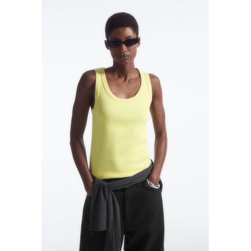 COS SCOOP-NECK RIBBED TANK TOP