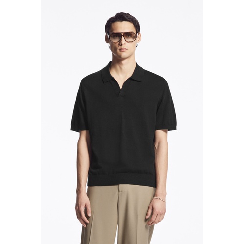 COS KNITTED LINEN POLO SHIRT