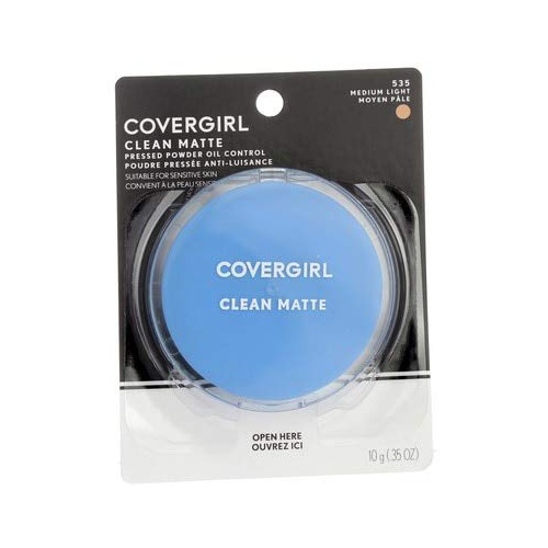 COVERGIRL Clean Matte Pressed Powder, Medium Light (Packaging May Vary)