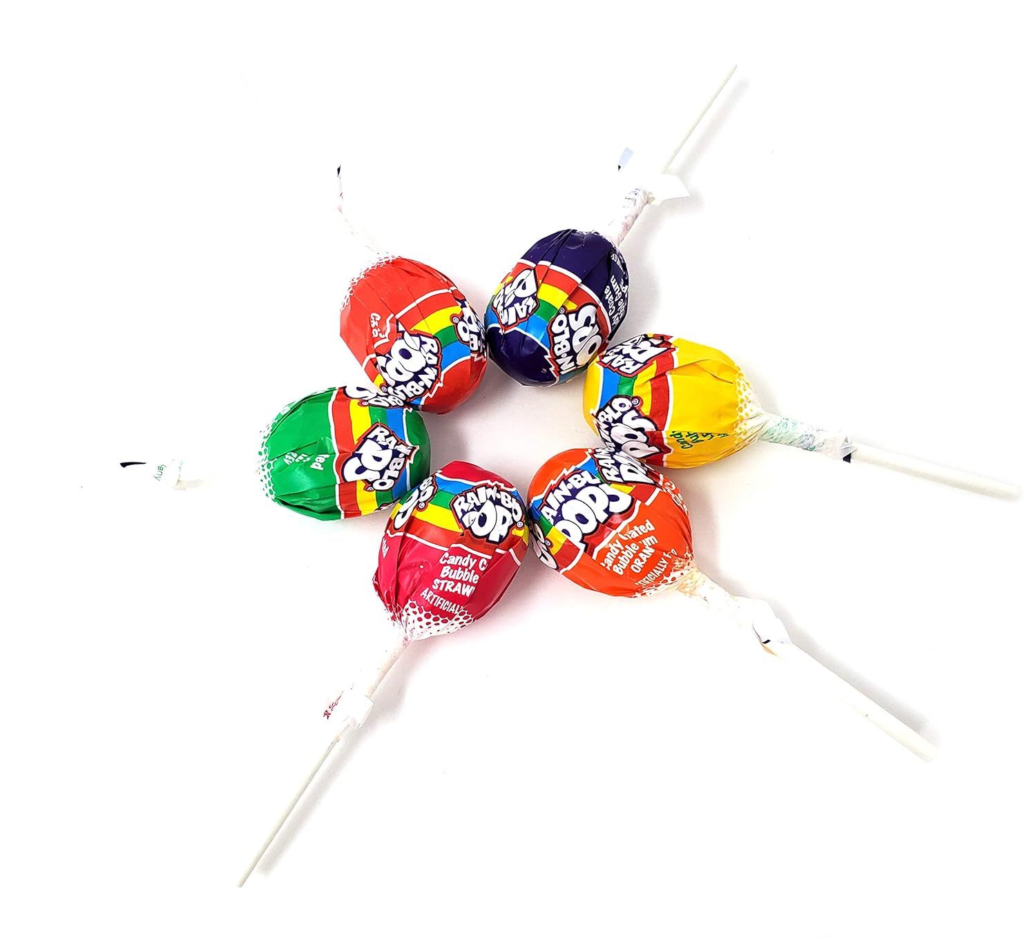  CRAZYOUTLET Easter Rainblo Lollipops Suckers Hard Candy, Assorted Fruit Flavors Mix, Bulk Pack 2 Lbs