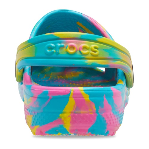 크록스 Crocs Kids Classic Marbled Tie-Dye Clog (Toddler)