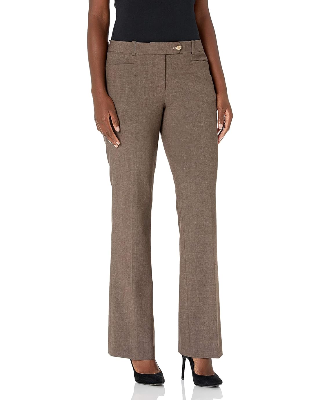 Calvin Klein Womens Modern Fit Lux Pant with Belt