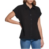 Calvin Klein Short Sleeve Button Front Camp Shirt