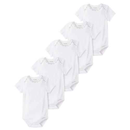  Baby Boys or Girls Organic Cotton Short Sleeve Bodysuits Pack of 5
