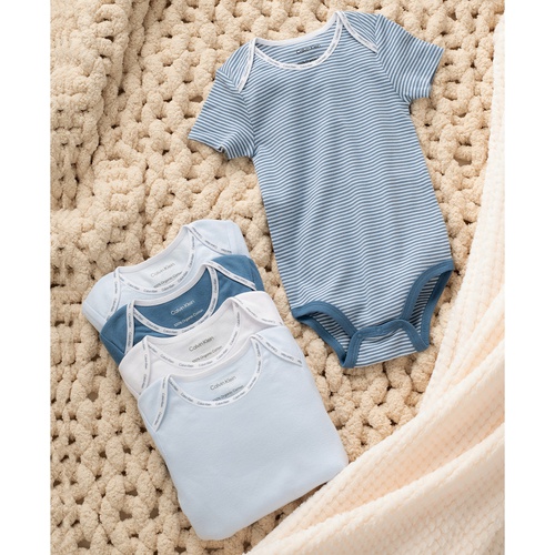  Baby Boys or Girls Organic Cotton Short Sleeve Bodysuits Pack of 5