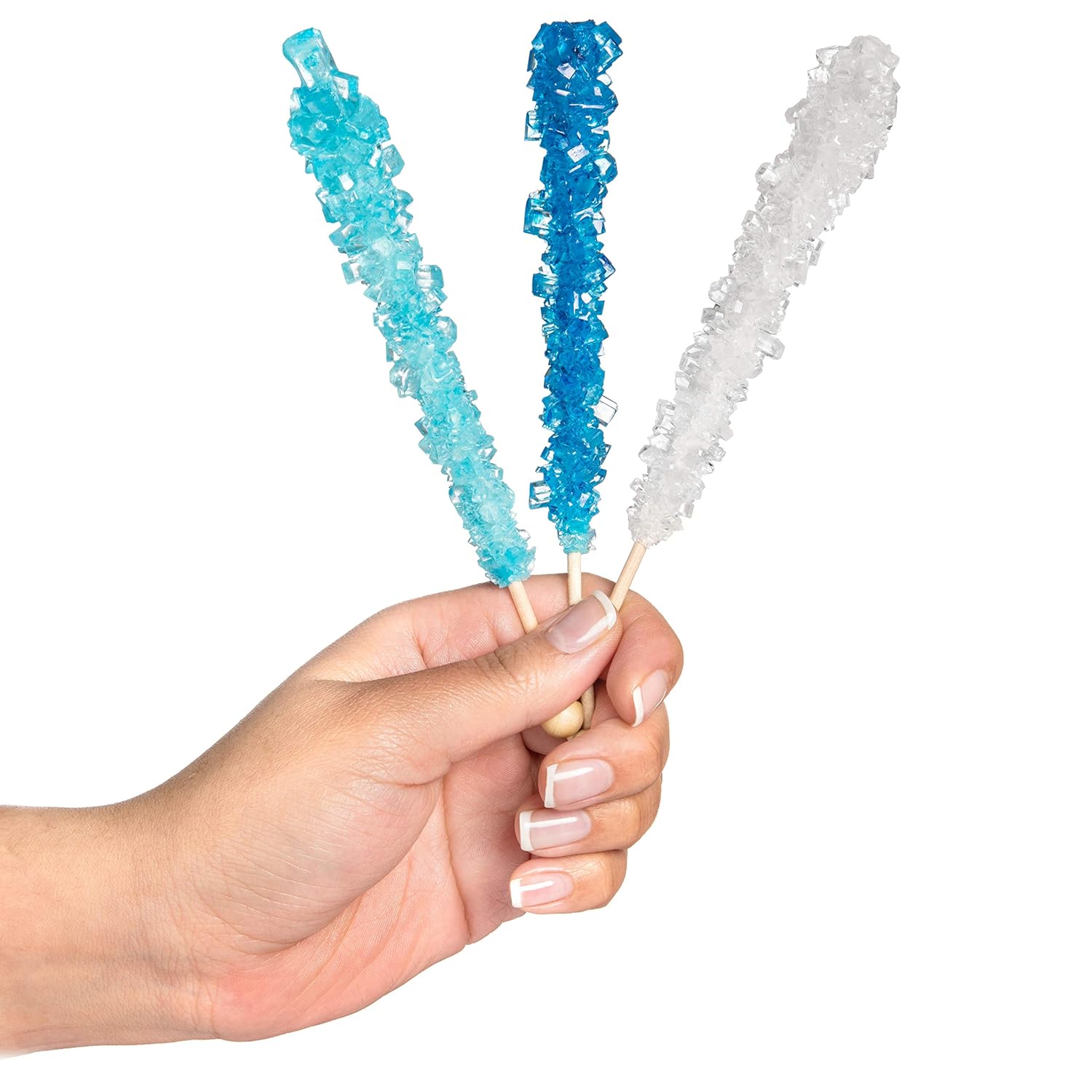  Candy Buffet Store - Rock Candy On a Stick, Light Blue (Cotton Candy Flavored, 36 Count). Great for Frozen movie and Elsa Parties