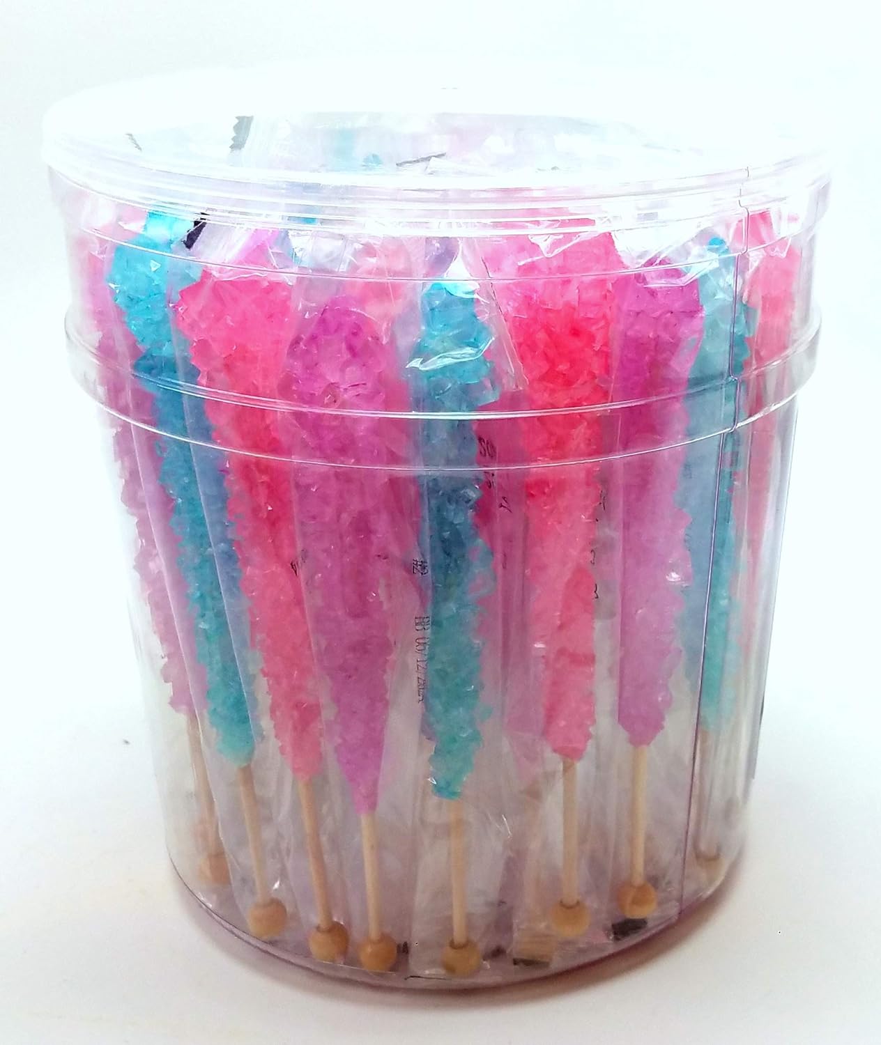  Candy Envy Mermaid Rock Candy Sticks - 36 Individually Wrapped Rock Candy on a Stick - Includes How to Build a Candy Buffet Table Guide
