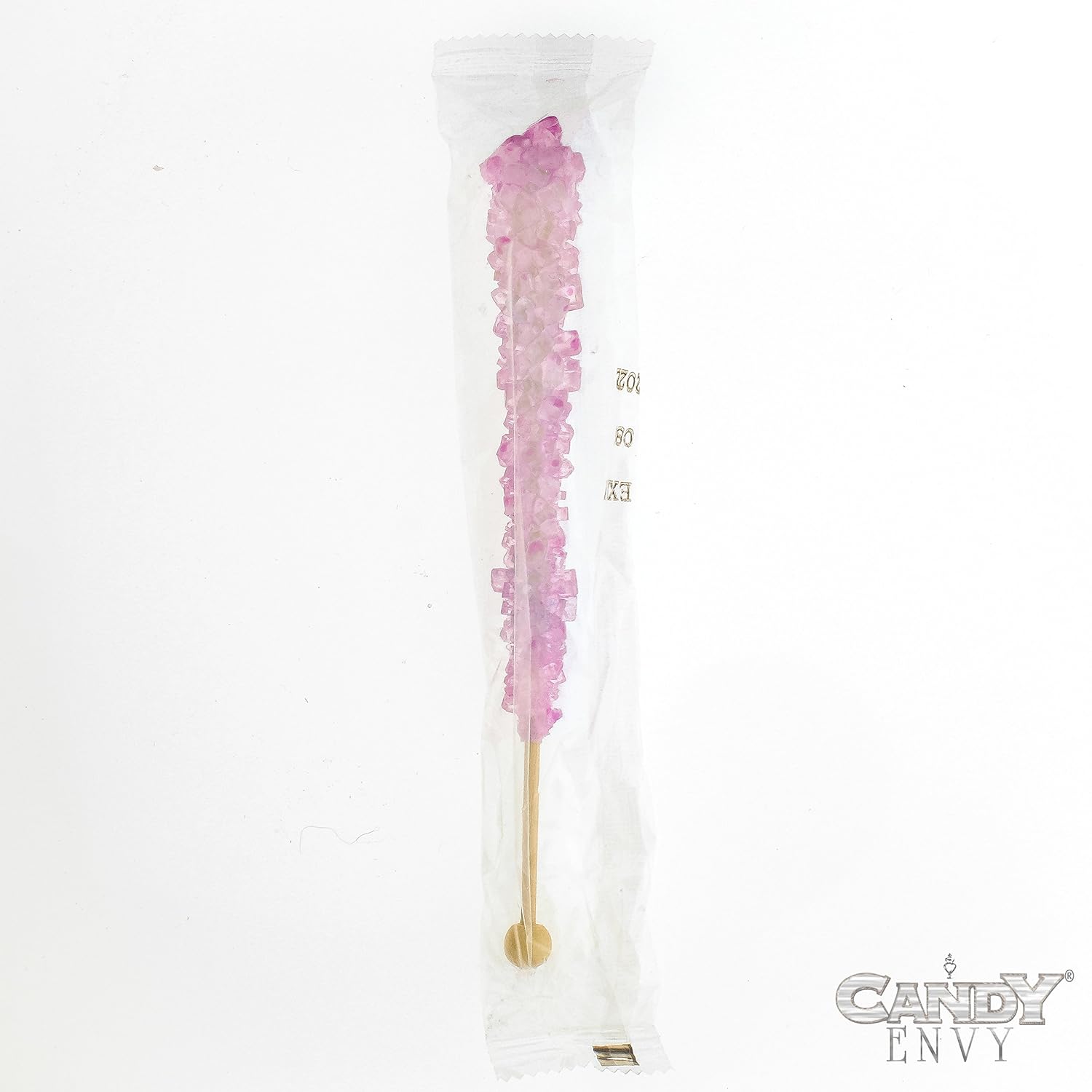 Candy Envy 24 LAVENDER ROCK CANDY STICKS - EXTRA LARGE - ORIGINAL FLAVOR - INDIVIDUALLY WRAPPED ROCK CANDY ON A STICK - FREE HOW TO BUILD A CANDY BUFFET GUIDE INCLUDED