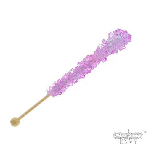  Candy Envy 24 LAVENDER ROCK CANDY STICKS - EXTRA LARGE - ORIGINAL FLAVOR - INDIVIDUALLY WRAPPED ROCK CANDY ON A STICK - FREE HOW TO BUILD A CANDY BUFFET GUIDE INCLUDED