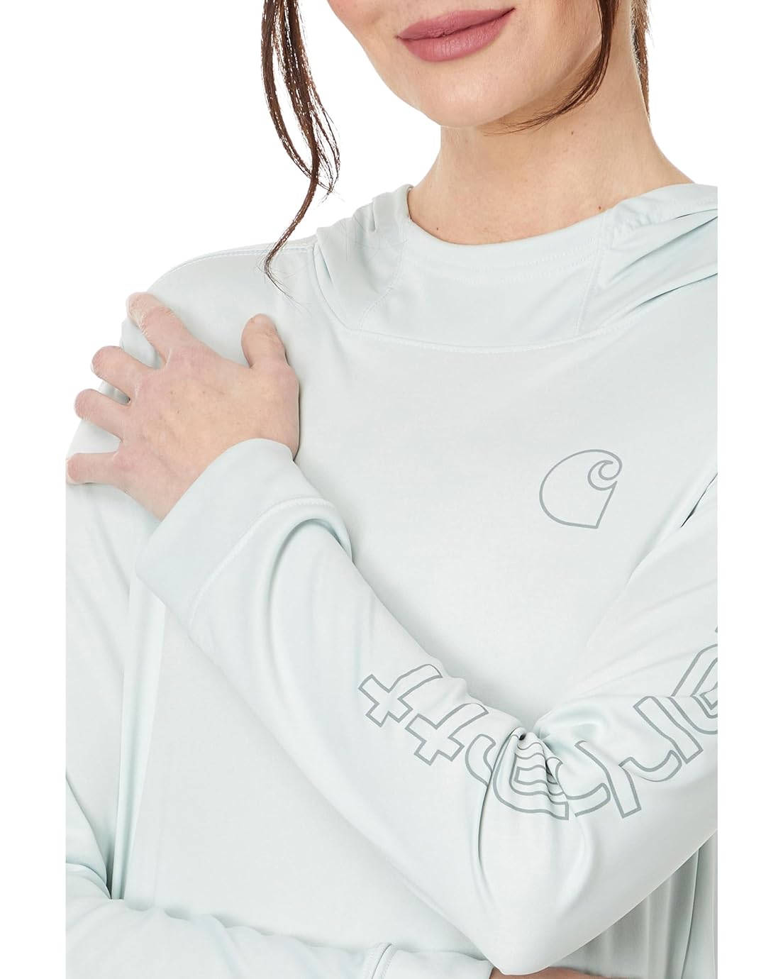 칼하트 Carhartt Force Sun Defender Lightweight Long Sleeve Hooded Graphic T-Shirt