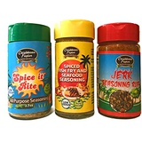 Caribbean Fusion Sauces and Spices Caribbean Fusion - Gourmet Spices and Seasonings Set -3 pack bundle - Jamaican Jerk Seasoning,Spiced Fish Fry and All Purpose Perfect as a Rub for Ribs, Chicken, Fis